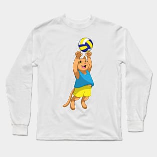 Cat as Volleyball player with Volleyball Long Sleeve T-Shirt